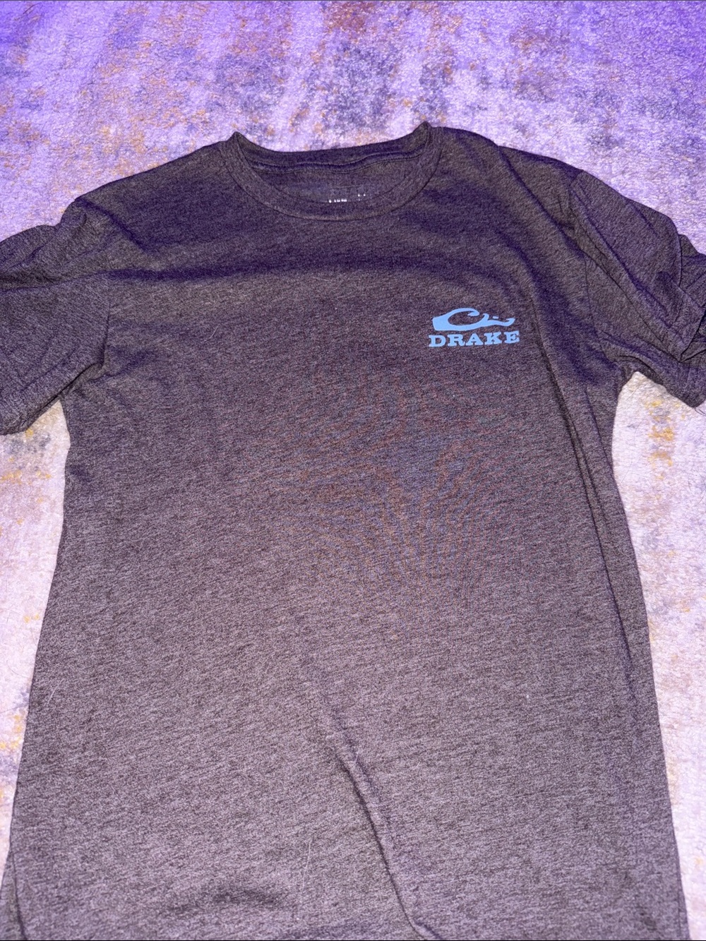 Drake Charcoal T-Shirt with Light Blue Logo